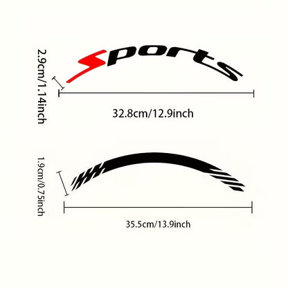 8Pcs 3D Car Tire Stickers – Waterproof Universal Wheel Decals | Motorcycle Auto Exterior Accessories