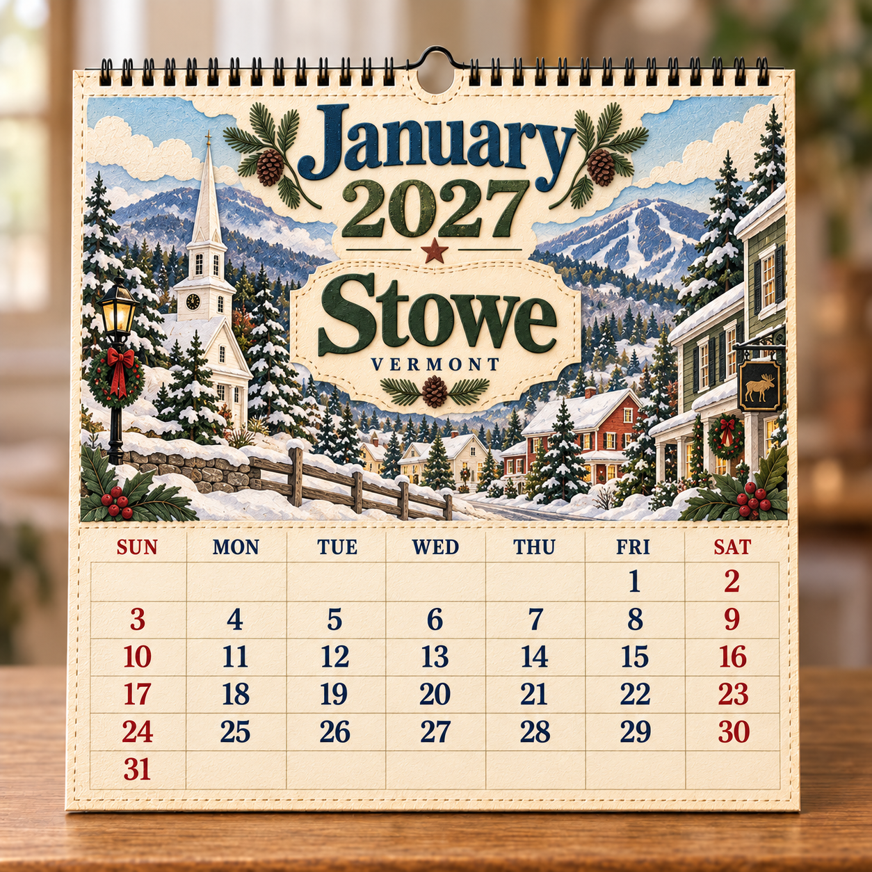 🧳 2027 Timeless American Destinations Wall Calendar