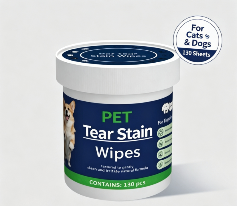 Natural Plant-Based Cleaning Wipes for Pet Eyes and Ears