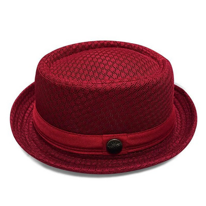 Summer Breathable Mesh Pork Pie Hat