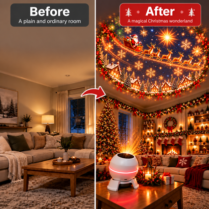 🔥🎄 Magical Christmas Projection Night Light – Transform Any Room Into A Holiday Wonderland