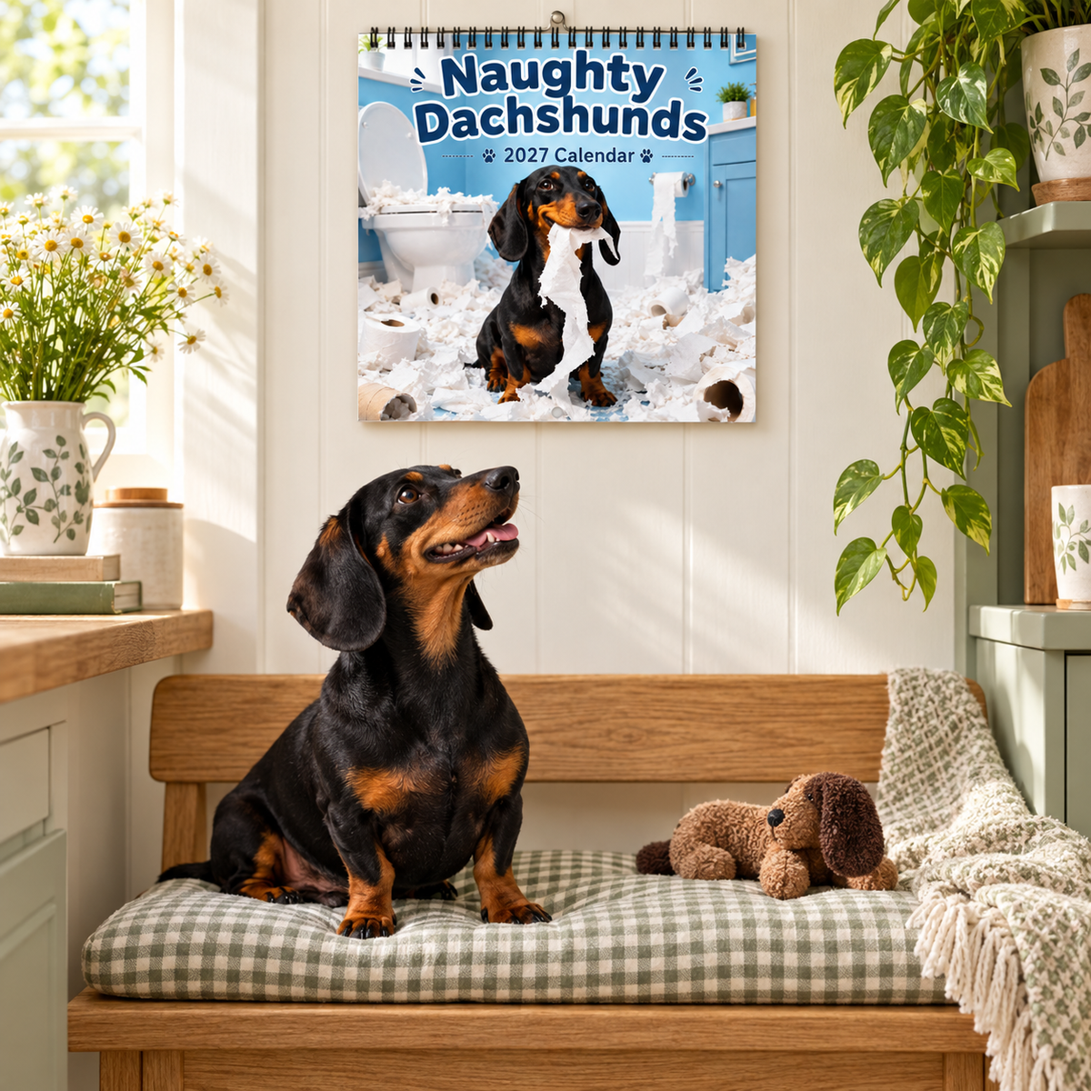 🐶Naughty Dachshunds 2027 Wall Calendar – 12 Months of Mischief, Mayhem & Sausage Dog Smiles