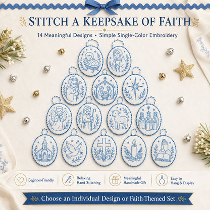 🧵Beginner-Friendly DIY Heirloom Oval Embroidery Ornament Kit Collection | Complete Kit with All Tools & Step-by-Step Guide Included 💕