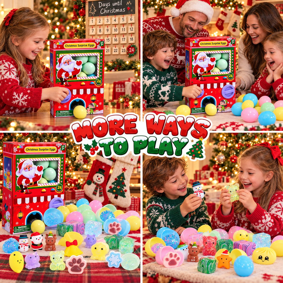 JOYIN Advent Calendar 2026 Christmas Gachapon Squishy Toys 24 Pcs