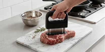 🔪 Spring-Loaded Meat Tenderizer | Professional Kitchen Tool