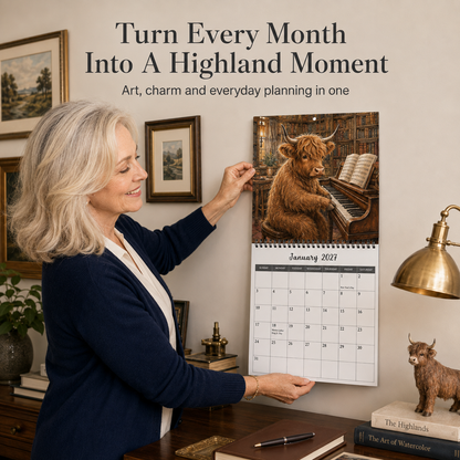 🐮 2027 Cute Highland Cow Calendar