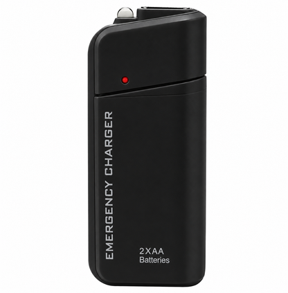 Portable Emergency Phone Charger AA Battery Powered Power Bank with LED Flashlight