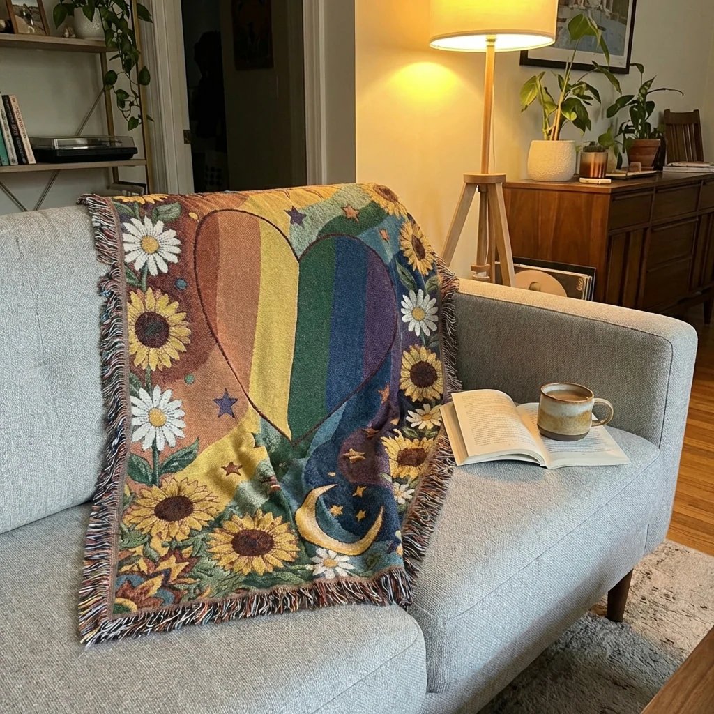 ☀LAST DAY SALE 49% OFF!!🏳️‍🌈Handmade Woven Pride Blanket | For Belonging, Visibility & Unapologetic Self-Expression