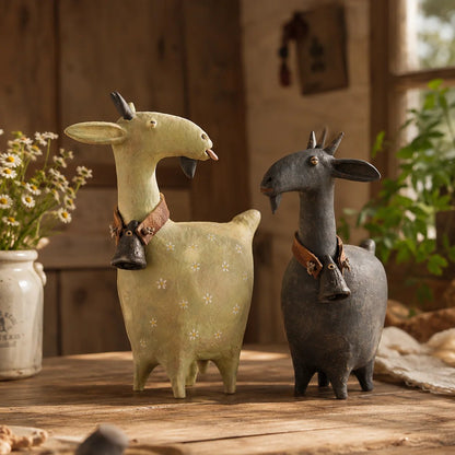 🐾Whimsical Farmhouse Goat Figurines