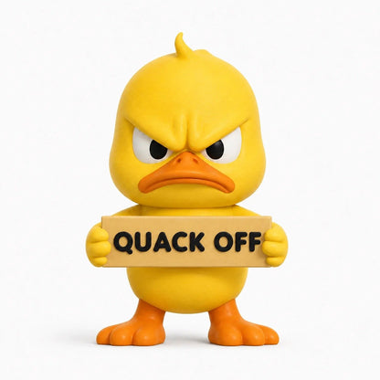Quacko Angry Duck Collection – Sarcastic Desk Figurines, Funny Decor for Office Workspace & Home Shelves