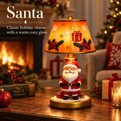 🎅 Santa Claus & Reindeer LED Resin Lamp Decoration