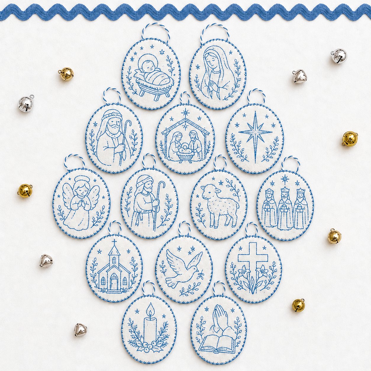 🧵Beginner-Friendly DIY Heirloom Oval Embroidery Ornament Kit Collection | Complete Kit with All Tools & Step-by-Step Guide Included 💕