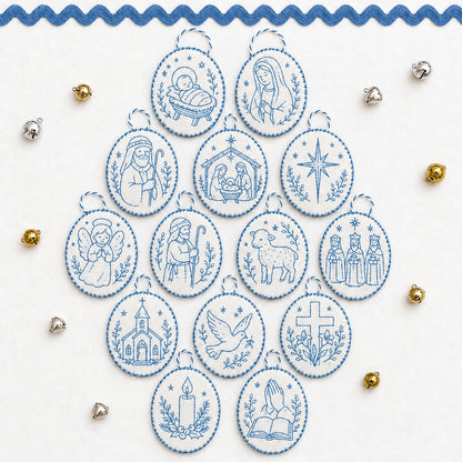 🧵Beginner-Friendly DIY Heirloom Oval Embroidery Ornament Kit Collection | Complete Kit with All Tools & Step-by-Step Guide Included 💕