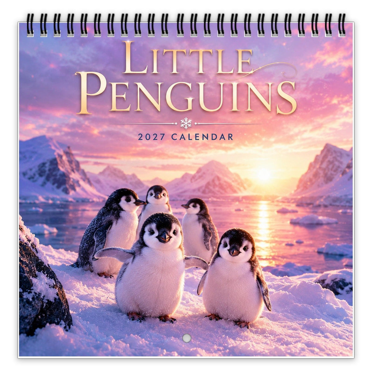🐧 Penguin Wall Calendar 2027, Cute Monthly Planner With Notes At Home