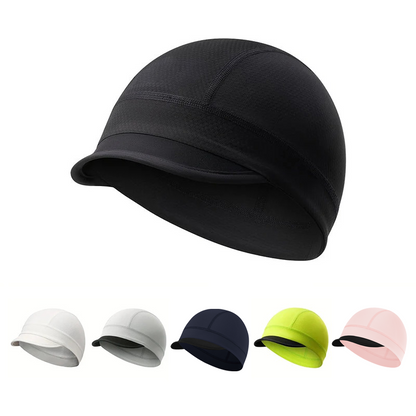 Quick-Dry Breathable Skull Cap – Cycling Helmet Liner with Sun Visor