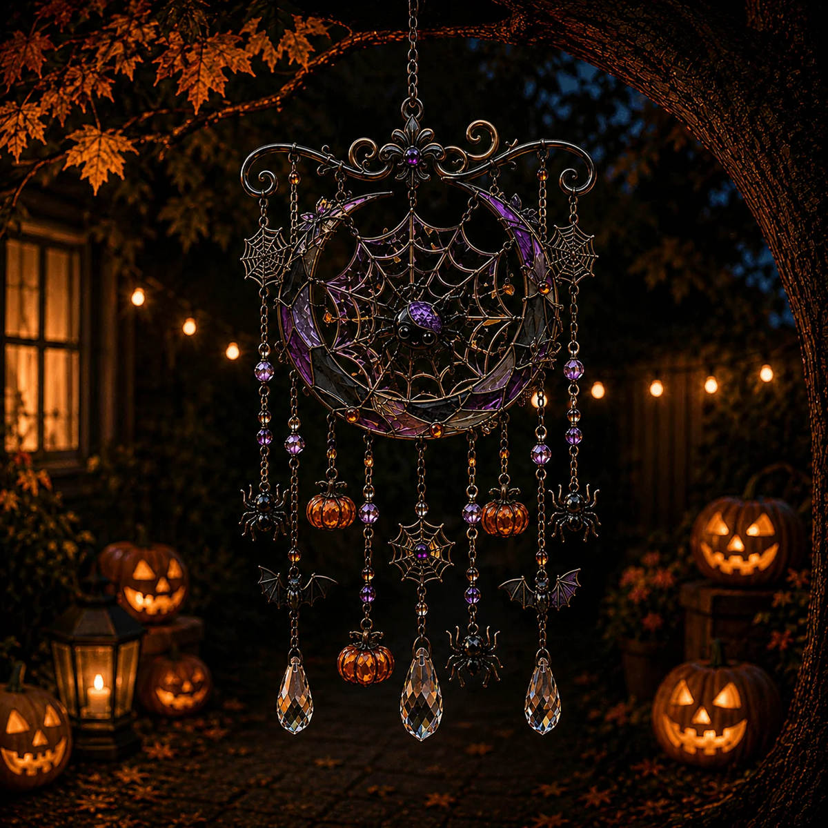 Halloween-Themed Crystal Wind Chime