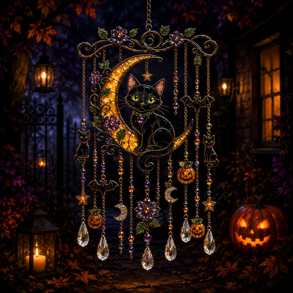 Halloween-Themed Crystal Wind Chime