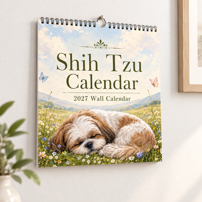 Shih Tzu 2027 Wall Calendar – Beautiful Shih‑Tzu Dog Art Calendar, Perfect Gift for Shih Tzu Lovers