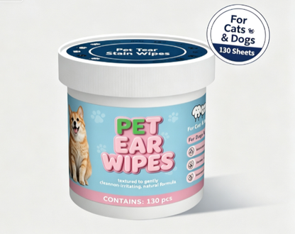 Natural Plant-Based Cleaning Wipes for Pet Eyes and Ears