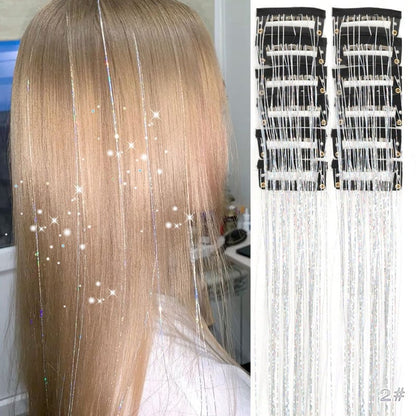 ✨Clip-in Tinsel Hair Extensions(A set of 10pieces)