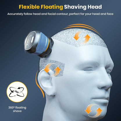 6D Magnetic Electric Head Shaver