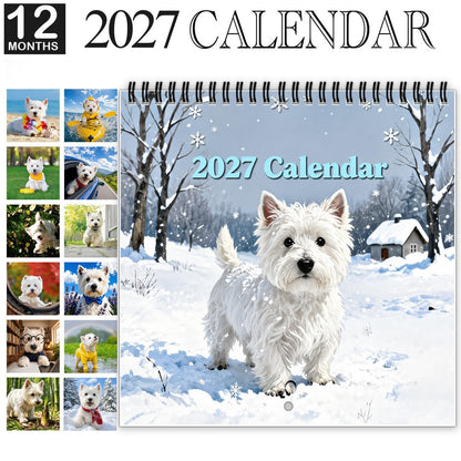 🐶 2027 West Highland White Terrier Calendar – 12 Months of Charming Dog Portraits & Happy Moments