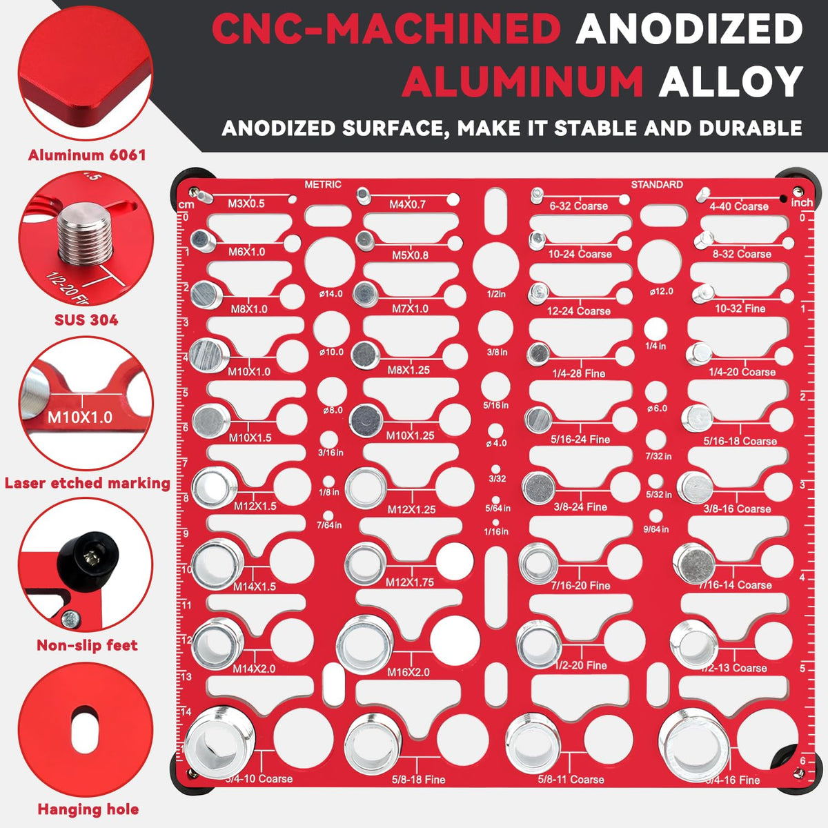Nut and Bolt Thread Checker (SAE & Metric)