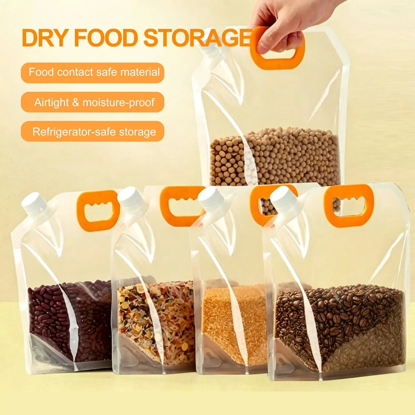 💕🌾 Airtight Grain Storage Bags with Handle