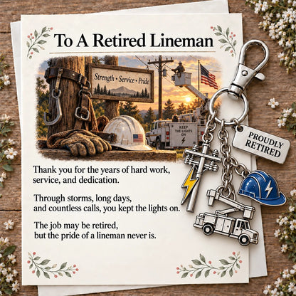 ✨ The 'You Make a Difference' Retirement Appreciation Gift Set – Keychain & Greeting Card ✨