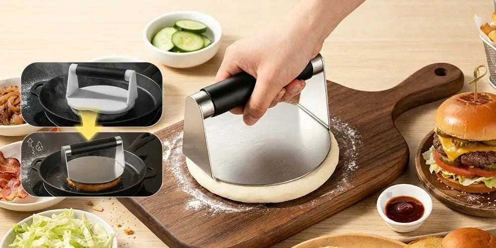 Stainless Steel Burger Patty Press