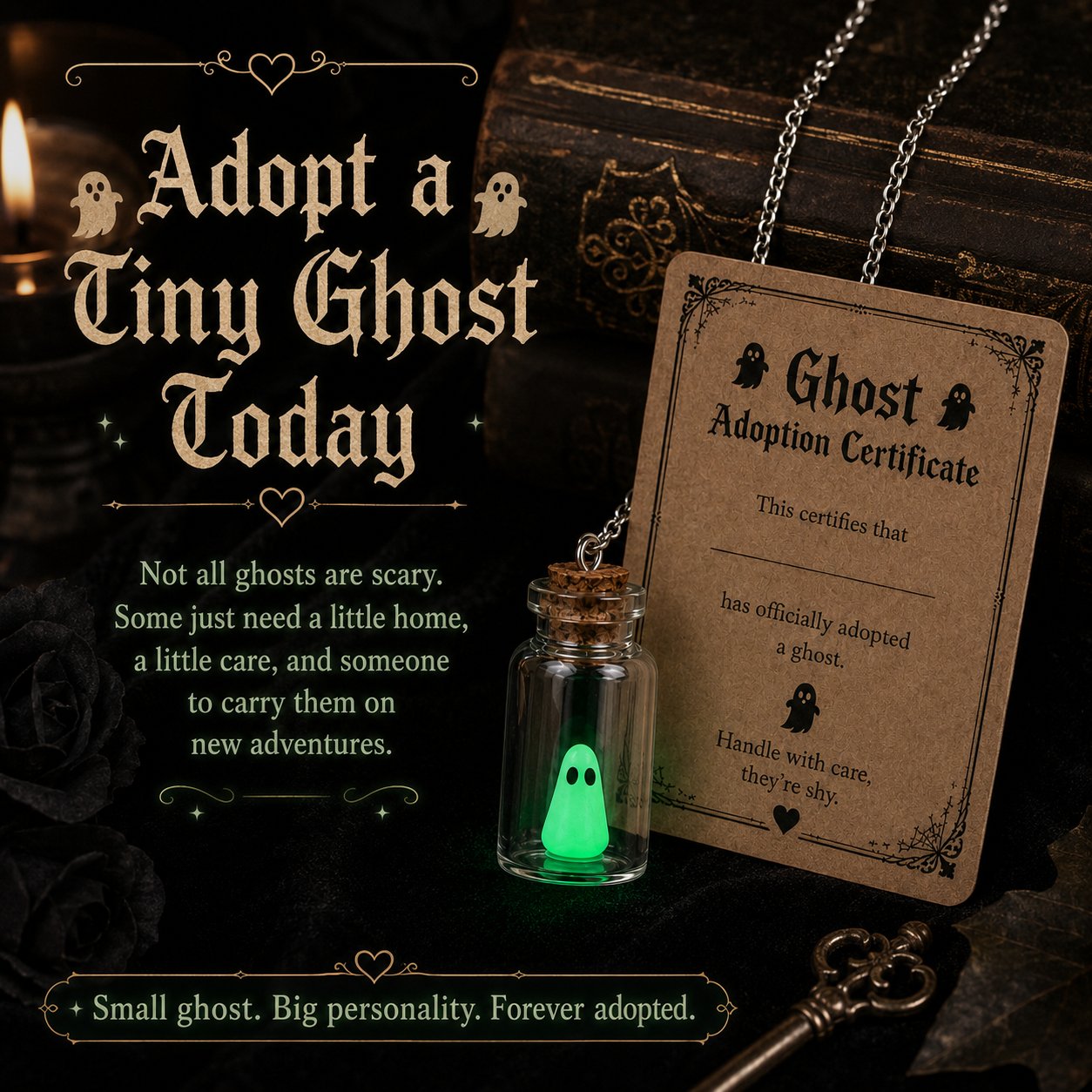 🔥 Last Day 49% OFF-Ghost Adoption Necklace