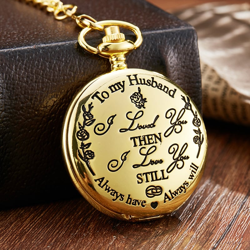 ⏱️💕"TO MY SON/ DAUGHTER/ DAD" Quartz Pocket Chain Watch