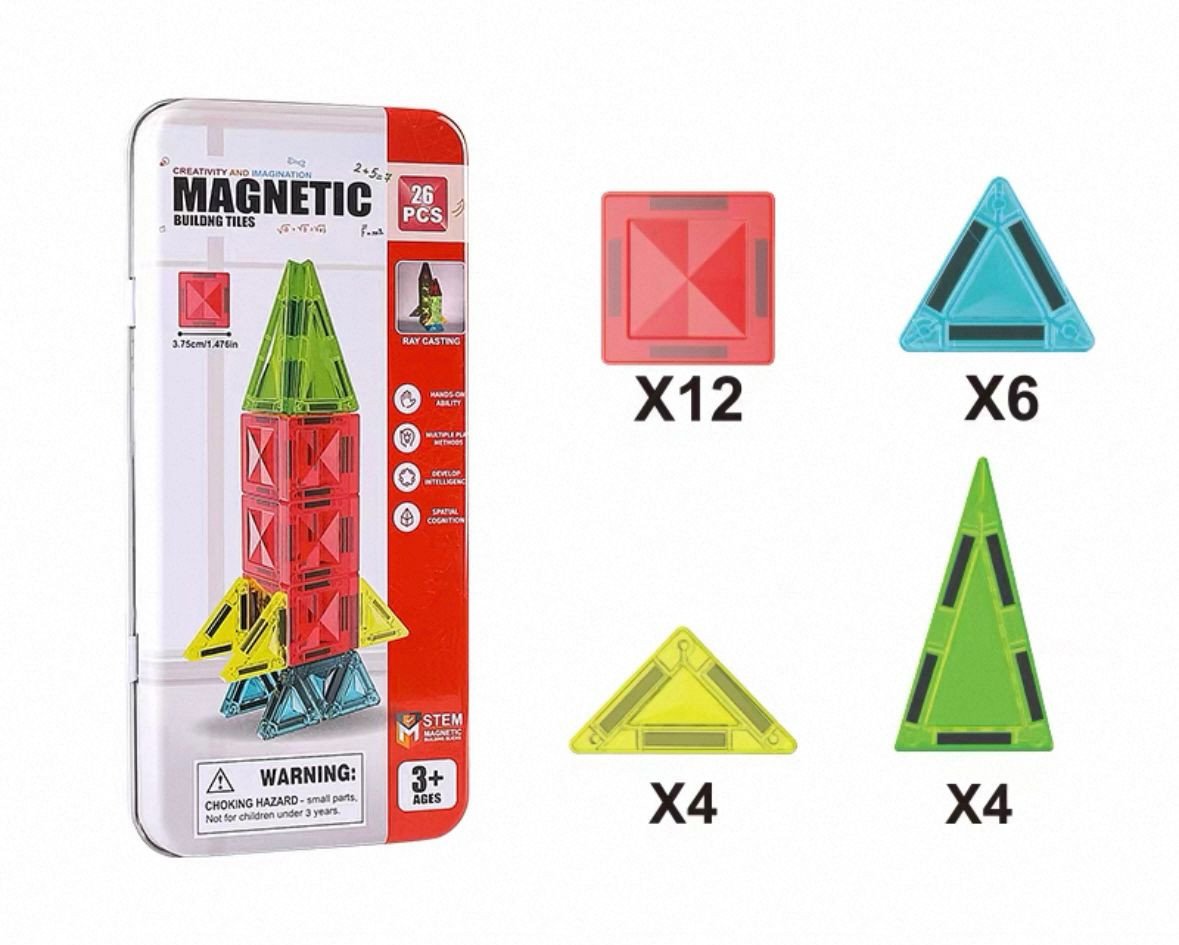 ⚡Hot Sales 49% OFF🔥Mini Magnetic Tile Toys with Iron Box