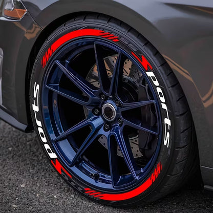 8Pcs 3D Car Tire Stickers – Waterproof Universal Wheel Decals | Motorcycle Auto Exterior Accessories