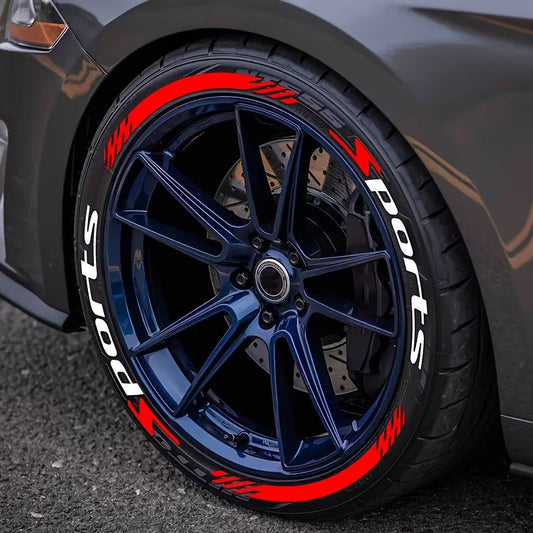 8Pcs 3D Car Tire Stickers – Waterproof Universal Wheel Decals | Motorcycle Auto Exterior Accessories