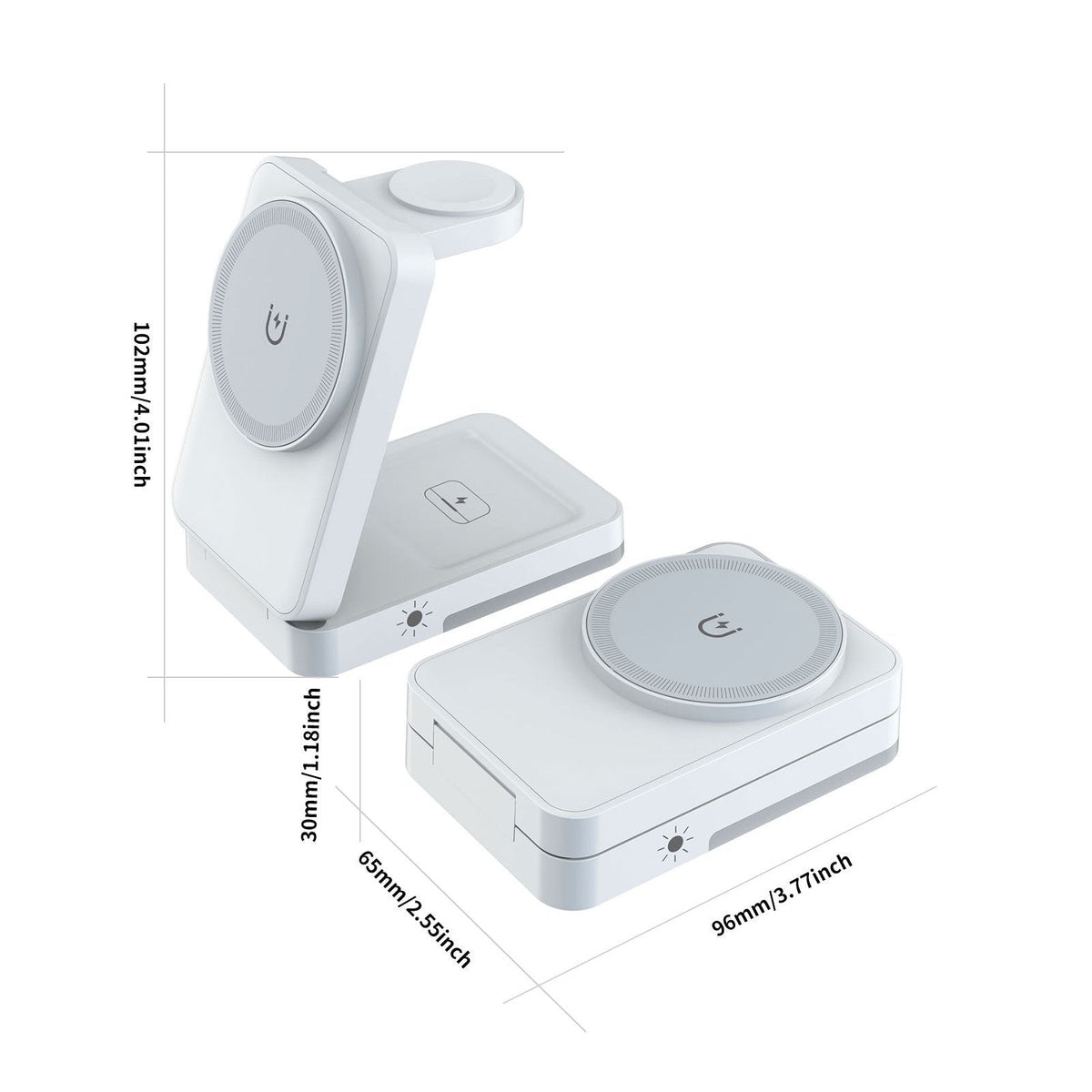 Magnetic 3-IN-1 Wireless Charger Holder for apple watch/airpods/iPhone/Samsung