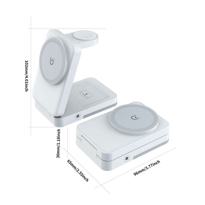 Magnetic 3-IN-1 Wireless Charger Holder for apple watch/airpods/iPhone/Samsung