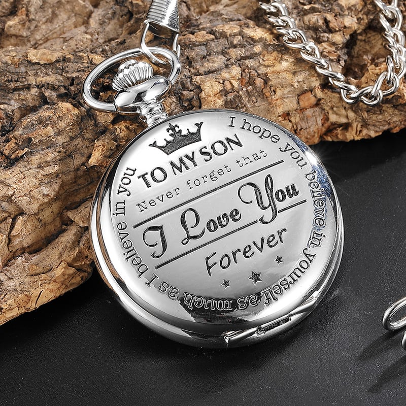 ⏱️💕"TO MY SON/ DAUGHTER/ DAD" Quartz Pocket Chain Watch