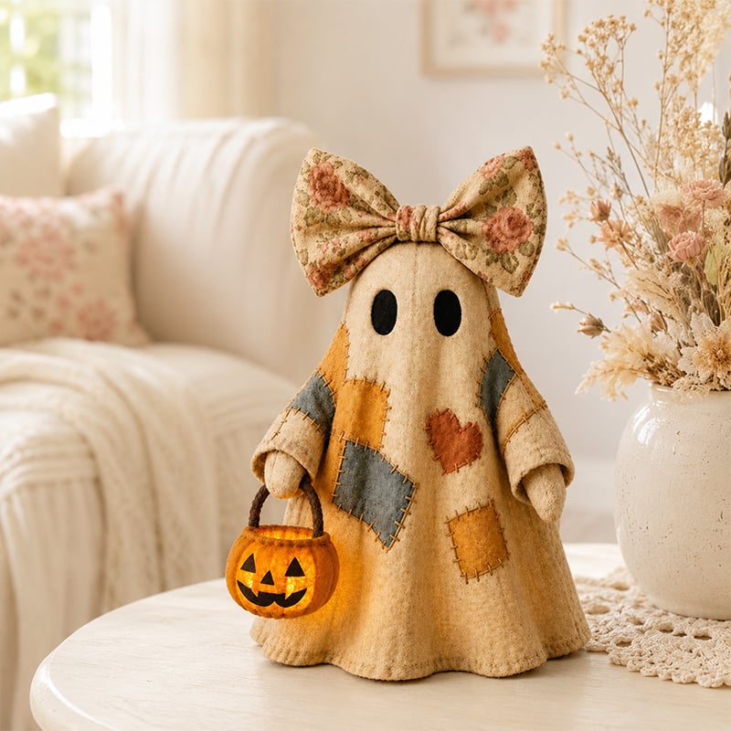 🏆Limited Time Sale 49% OFF🍂👻 Lighted Vintage Patchwork Ghost