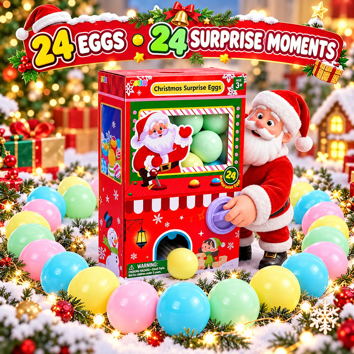 JOYIN Advent Calendar 2026 Christmas Gachapon Squishy Toys 24 Pcs
