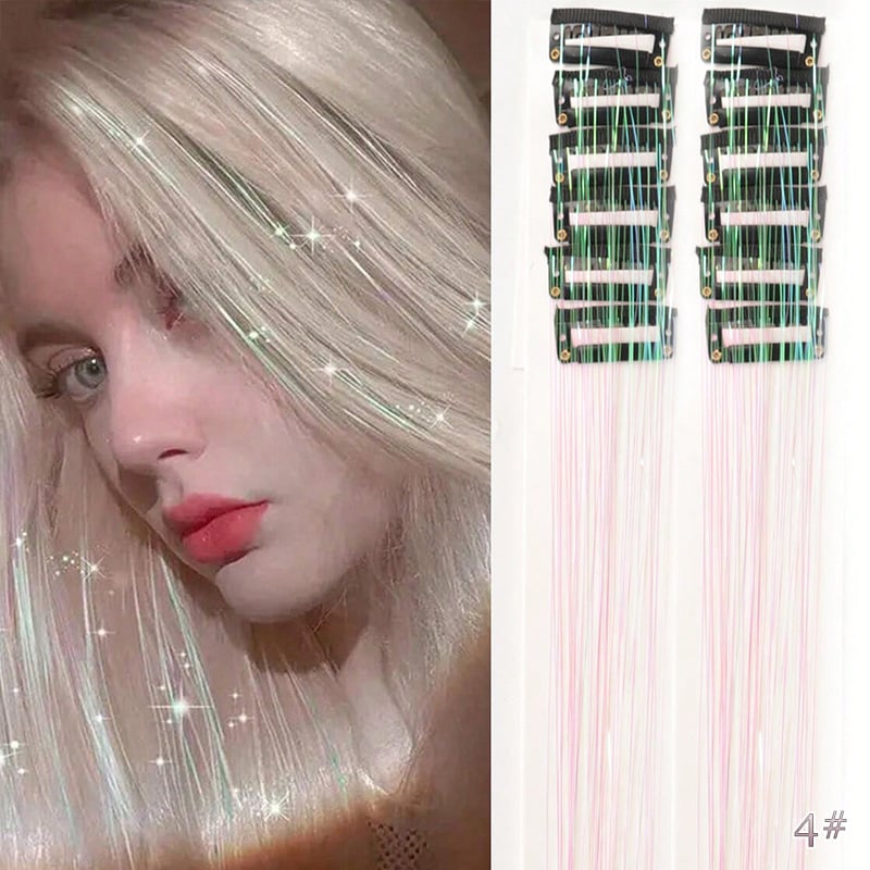 ✨Clip-in Tinsel Hair Extensions(A set of 10pieces)
