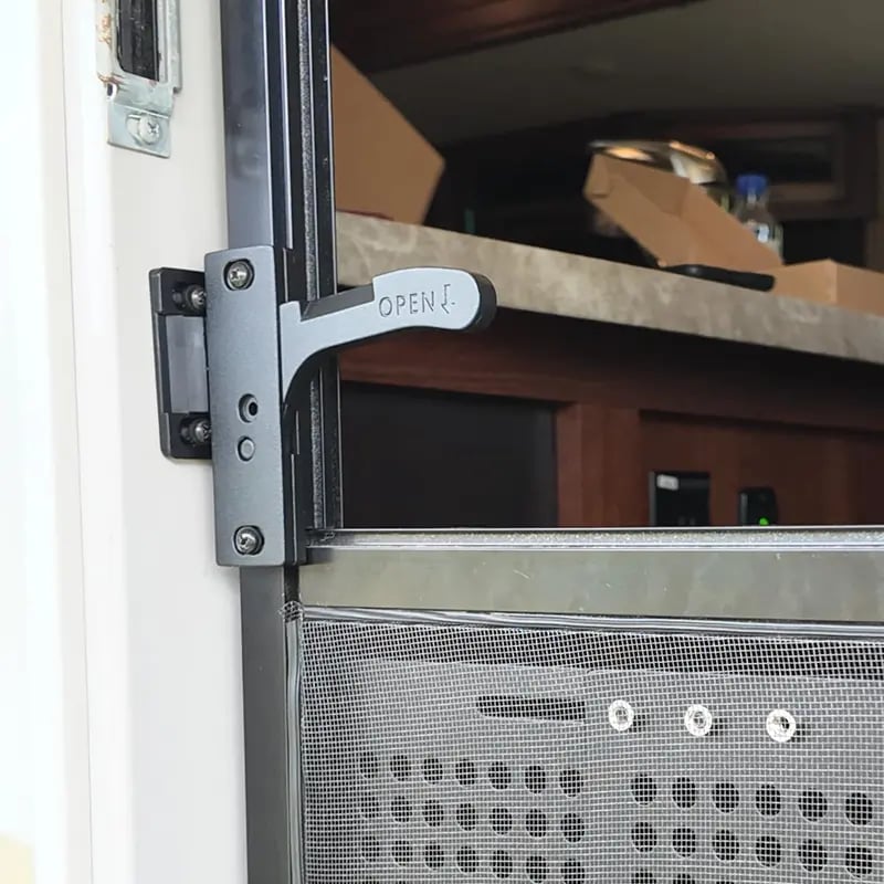 Aluminum RV Screen Door Latch Kit – Heavy Duty for Campers