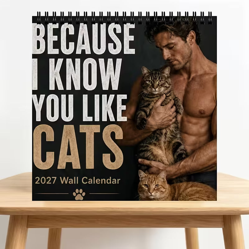 2027 Naked Cats Men's Wall Calendar