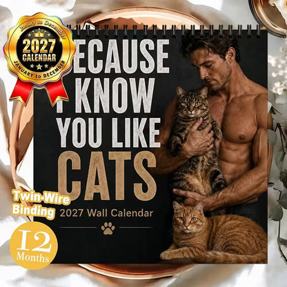 2027 Naked Cats Men's Wall Calendar