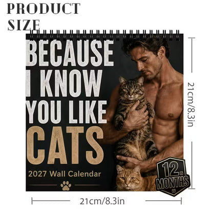 2027 Naked Cats Men's Wall Calendar
