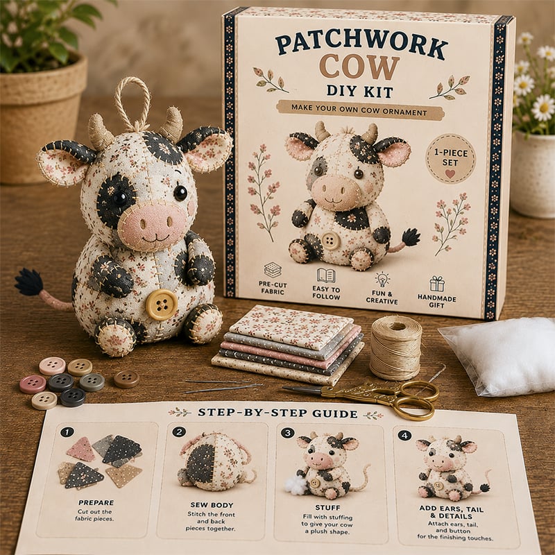 🧵DIY Patchwork Animal Kit – Create Your Own Adorable Animals