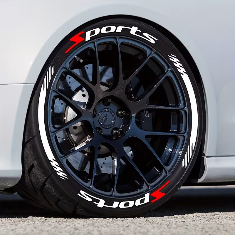 8Pcs 3D Car Tire Stickers – Waterproof Universal Wheel Decals | Motorcycle Auto Exterior Accessories