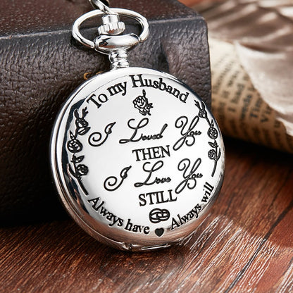 ⏱️💕"TO MY SON/ DAUGHTER/ DAD" Quartz Pocket Chain Watch