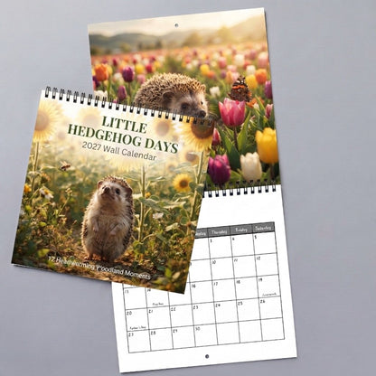 🦔 Little Hedgehog Days 2027 Wall Calendar – 12 Months of Adorable Hedgehog Moments & Cozy Everyday Charm