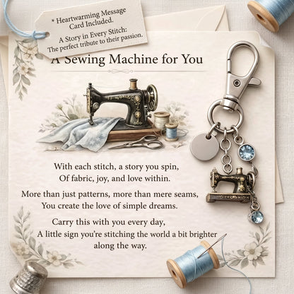 Emotional Support Sewing Machine Keychain